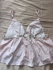 Boho Chic Pink Embroidered Crop Top