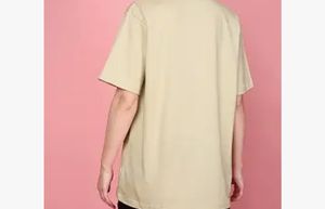 Cute Beige Graphic T-Shirt &amp; Black Shorts Set