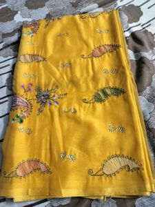 Yellow 💛 Colour Silk Saree