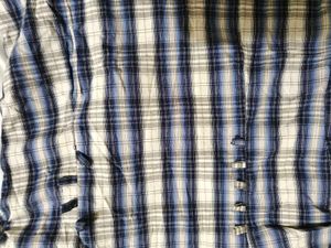 women's deep neck corset Plaid Shirt