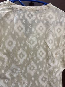 Elegant Beige Printed Kurta