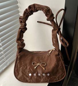 Cute Brown Ruched Hobo Bag