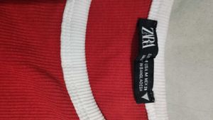 Zara Red Crop Top