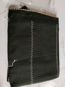 Embroidered Dark Green Saree
