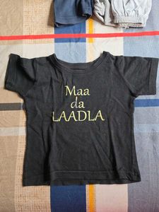 Cute "Maa da Laadla" Baby T-Shirt