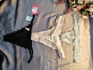 Lace Thong Panties - Set of 3