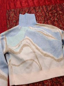 redtape Abstract Print Turtleneck Sweater