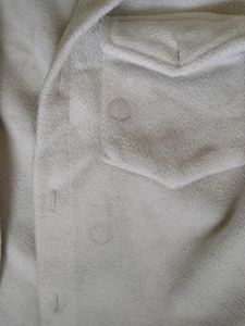 Vintage 90% Off Zara White Fleece Button-Up Shirt