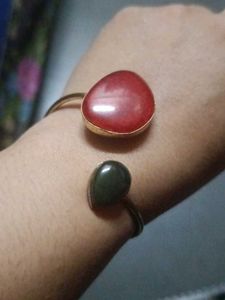 Red &amp; Green Gemstone bracelet