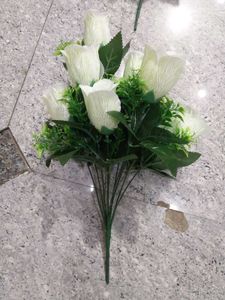 White Rose Artificial Flower Bouquet