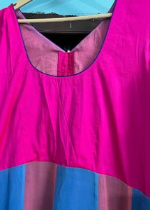 Beautiful Pink &amp; Blue Ethnic Gown
