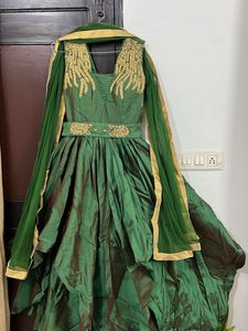 Elegant Emerald Green Gown