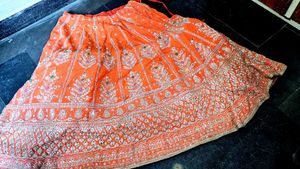 orange lehanga