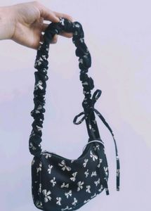 Cute Bow Print Hobo Bag