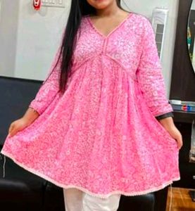 Pretty Pink Floral Kurta