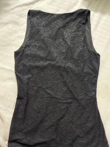 Lace-trimmed Bodycon Mini Dress