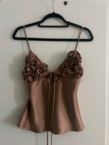 Zara Luxurious Cami Top with Ruffle Detail