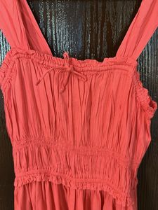 GAP Coral Smocked Maxi Dress