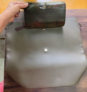 Brand new, Accessorize, Stylish Olive Green Tote B