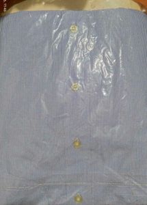 Men's Light Blue Striped Dress Shirt