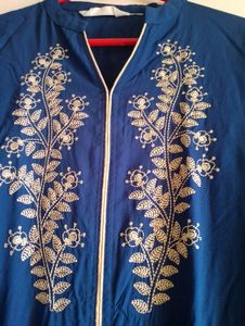 Womens Long Blue Kurti