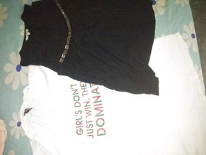 combo of 2 of 1 Branded Black top &amp; White t-shirt