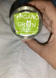 Organo green vanilla scented candle🌸