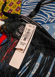 Black Lace Fringe Bralette extra large