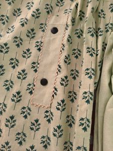 Green Printed Kurta Suit Material