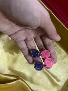 Beaded Floral Drop Earrings