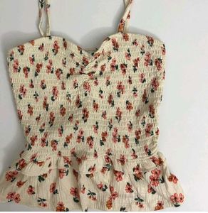 Chic Floral Smocked Camisole Top
