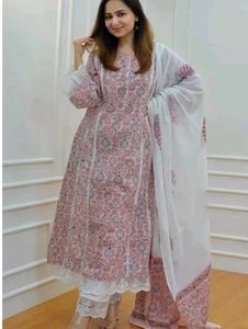 Elegant Printed Kurta Set with Dupatta