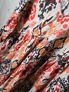 Boho Print V-Neck Midi Dress
