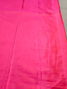 Dark Peach With Gold Shade Silk Material