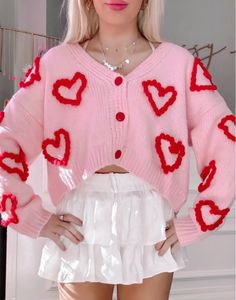 Pink Heart Cardigan🎀