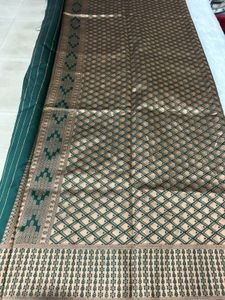 Elegant Green Patterned Saree