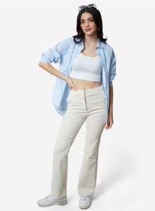 Oversized Blue Striped Cotton Shirt