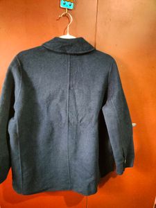 Navy Blue Wool Coat