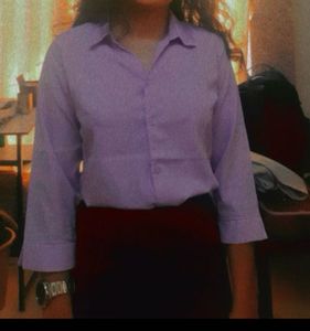Lilac Button-Down Shirt