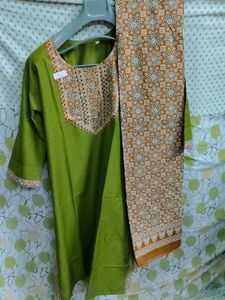 Solid Olive Green Palazzo Pants