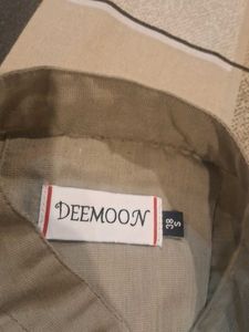 Men's Beige Kurta with Print