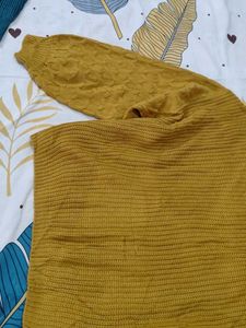 Mustard Knit Sweater for Plus Size