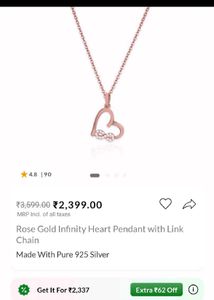 Anushka Sharma Heart Infinity Necklace