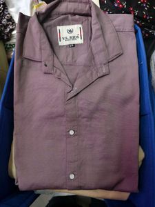 Men's Brown Embroidered Casual Shirt