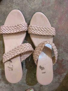Light Pink Braided Strap Sandals