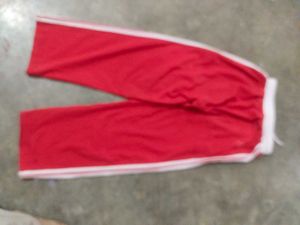 Red Wide Leg Track Pants
