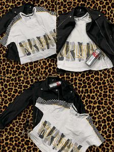 Y2k street style oversized top Racing print 🏁