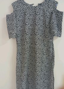 Black and white Design kurti