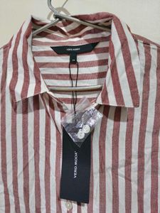 Striped Shirt Dress - Casual Chic