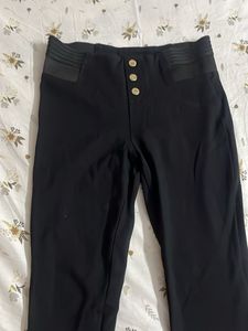 Black Jegging with Button Detail